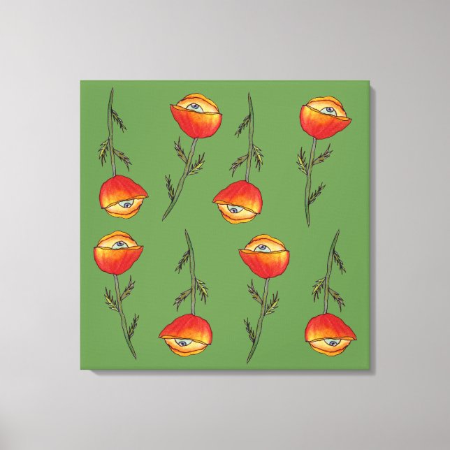 Impresión de todo el arte de la flor de amapola (Anverso)