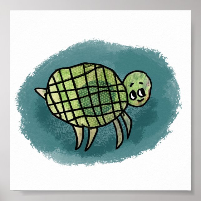 Impresión de tortuga marina (Frente)