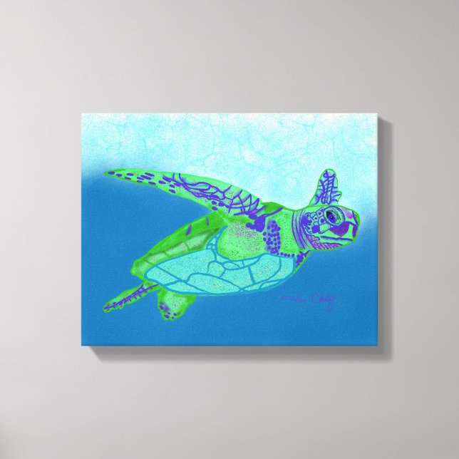 Impresión de tortuga marina (Anverso)