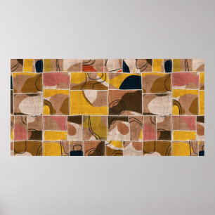 Impresión de trama de tejido de mezcla de mosaico 