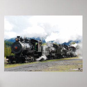 Impresión de tren de la empresa Polson Logging