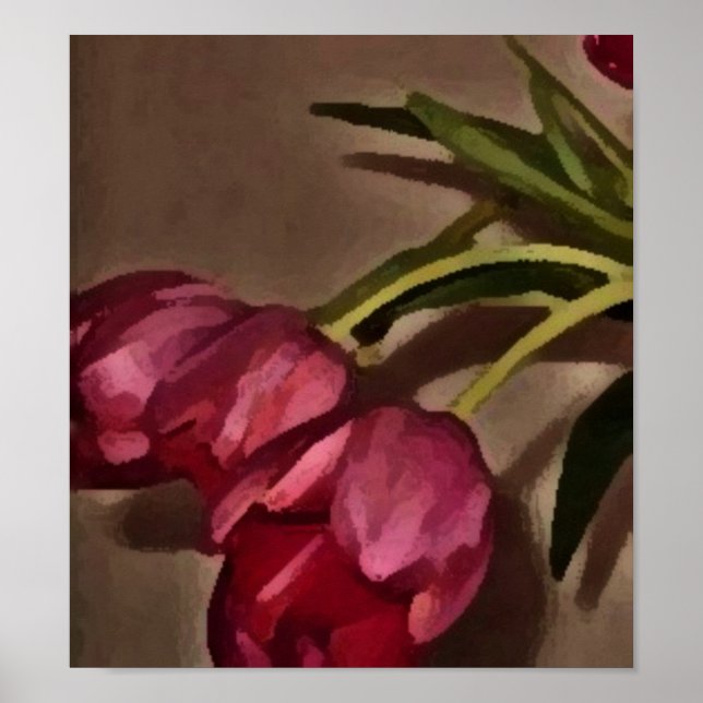 Impresión de tres tulipanes de bonito (Frente)