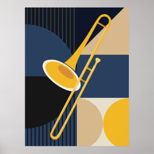 Impresión de trombón Bauhaus Arte musical de med