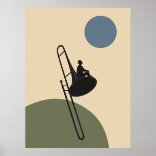 Impresión de Trombón de Jazz Música Bauhaus