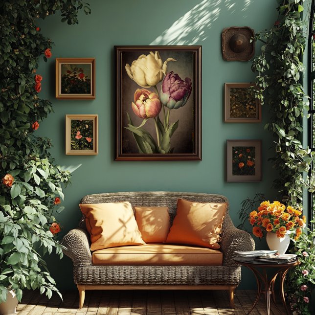 Impresión de tulipanes de estilo vintage - descarg (Subido por el creador)