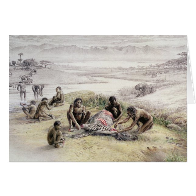 Impresión de un campo ocupado por habilis de homo (Anverso (Horizontal))