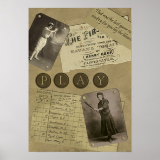 Impresión de un libro de historietas de béisbol pa