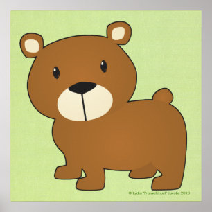 Impresión de un pequeño oso