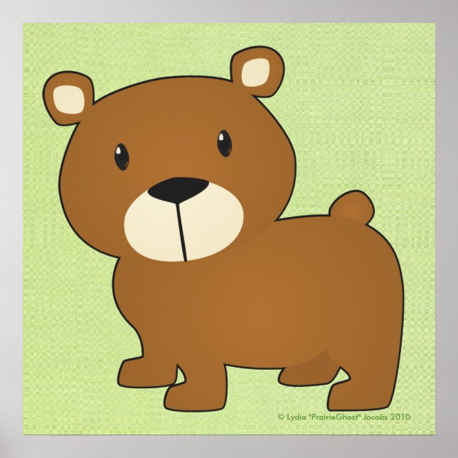 Impresión de un pequeño oso (Frente)