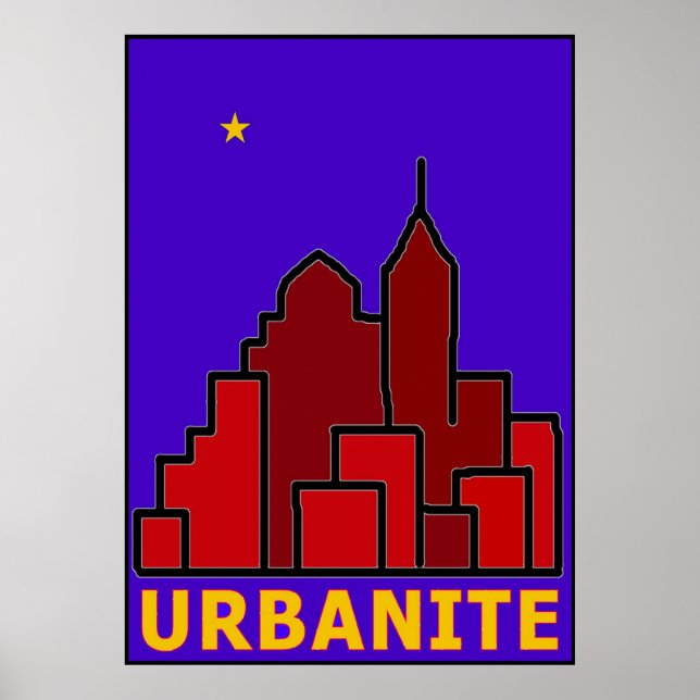 Impresión de "UrbaNITE" del artista Alexander Aris (Frente)