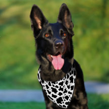 Impresión de vaca blanca y negra