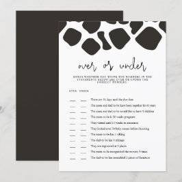 Impresión de vaca BRYNDLE bajo tarjeta de juego Ba