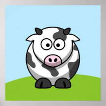 Impresión de vaca circular