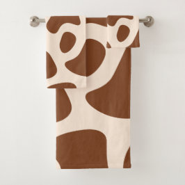 Impresión de vaca rosa y marrón