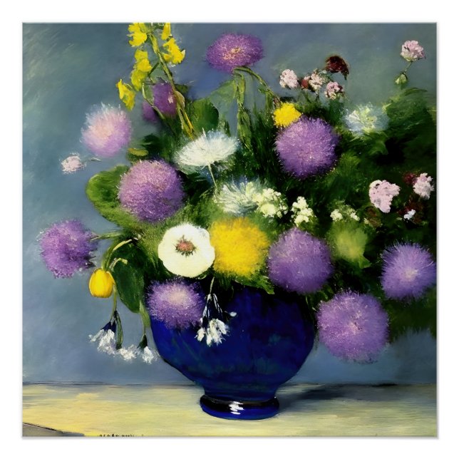 Impresión de vara de flor de color suave (Anverso)