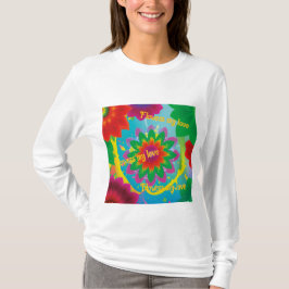 Impresión de verano floral de camiseta de manga la