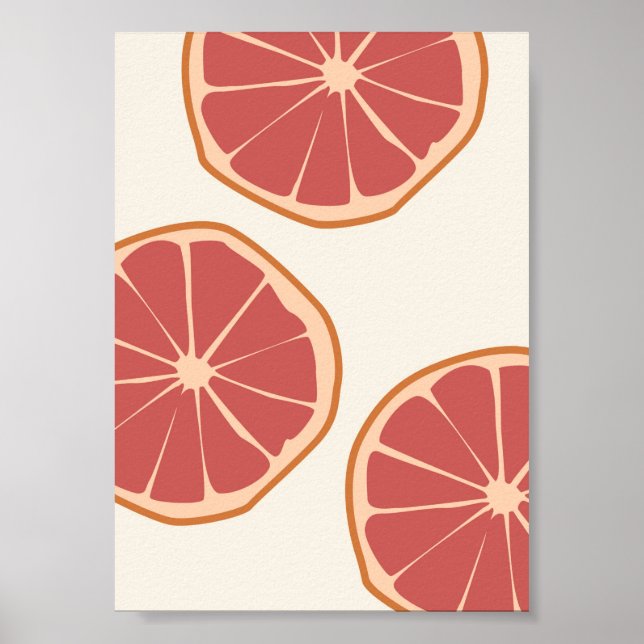 Impresión de verano tropical boho grapefruit Slice (Frente)