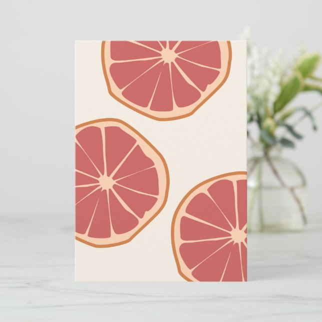 Impresión de verano tropical boho grapefruit Slice (Anverso de pie)