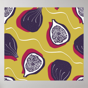 Impresión de verduras con estilo para higos