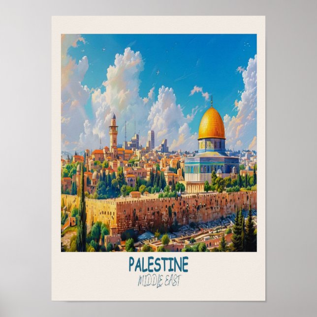 Impresión de viaje a Palestina, Cúpula de la Roca, (Frente)