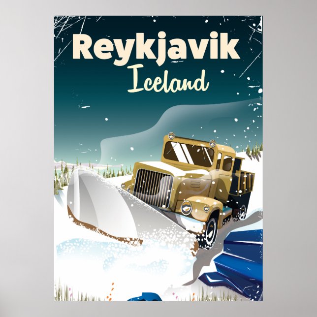 Impresión de viaje a Reikiavik Islandia (Frente)