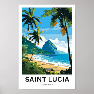 Impresión de viaje caribeña de Santa Lucía
