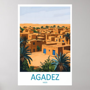 Impresión de viaje de Agadez Pared de Agadez Níger