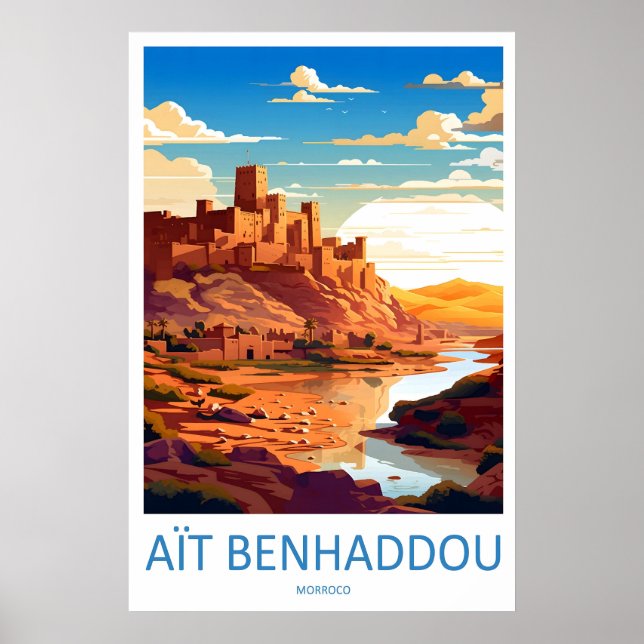 Impresión de viaje de Aït Benhaddou Arte de pared  (Frente)