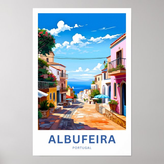 Impresión de viaje de Albufeira Portugal (Frente)
