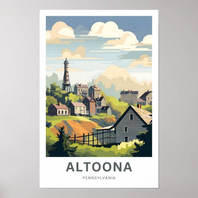 Impresión de viaje de Altoona Pennsylvania (Frente)