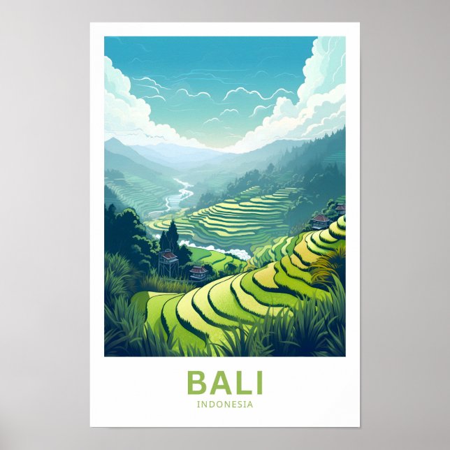 Impresión de viaje de Bali Indonesia (Frente)