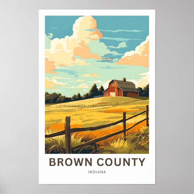 Impresión de viaje de Brown County Indiana (Frente)