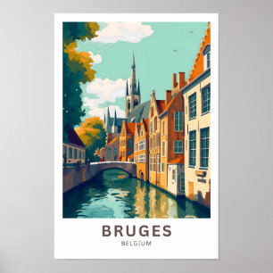 Impresión de viaje de Brujas Bélgica