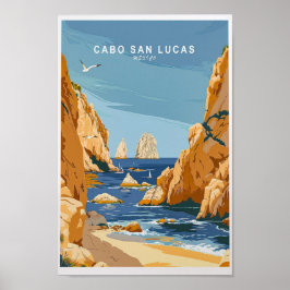 Impresión de viaje de Cabo San Lucas, arte mural d