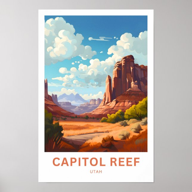 Impresión de viaje de Capitol Reef Utah (Frente)