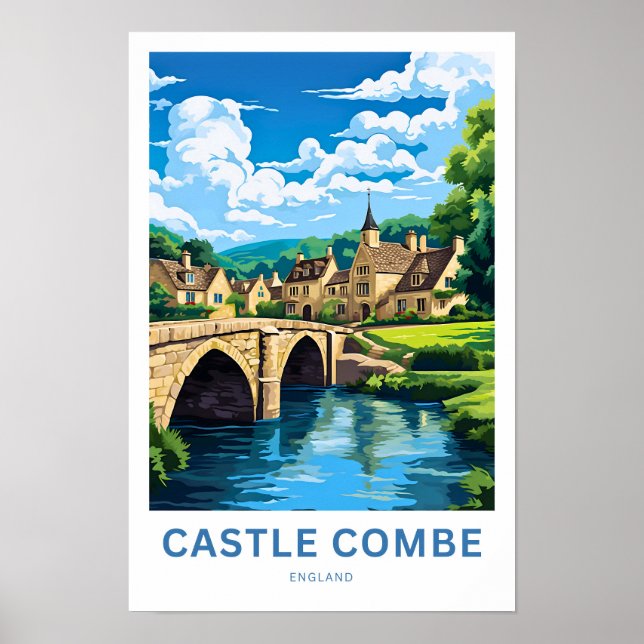 Impresión de viaje de Castle Combe England (Frente)