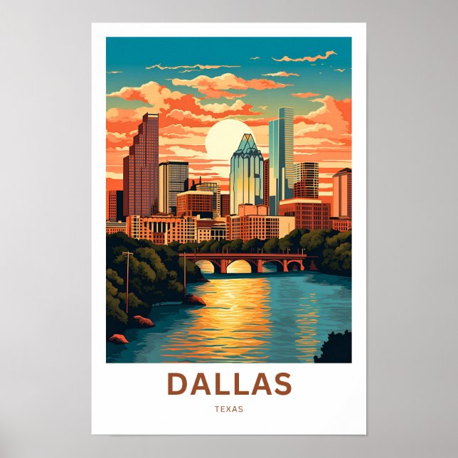 Impresión de viaje de Dallas Texas (Frente)