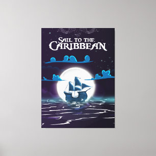 Impresión de viaje de dibujos animados de pirata d