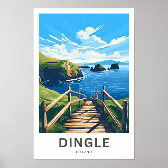Impresión de viaje de Dingle Ireland (Frente)