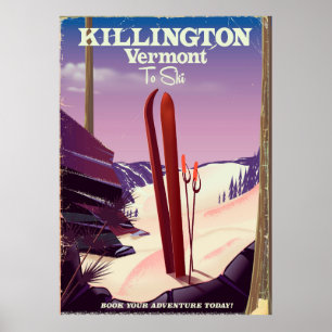 Impresión de viaje de esquí en Killington, Vermont
