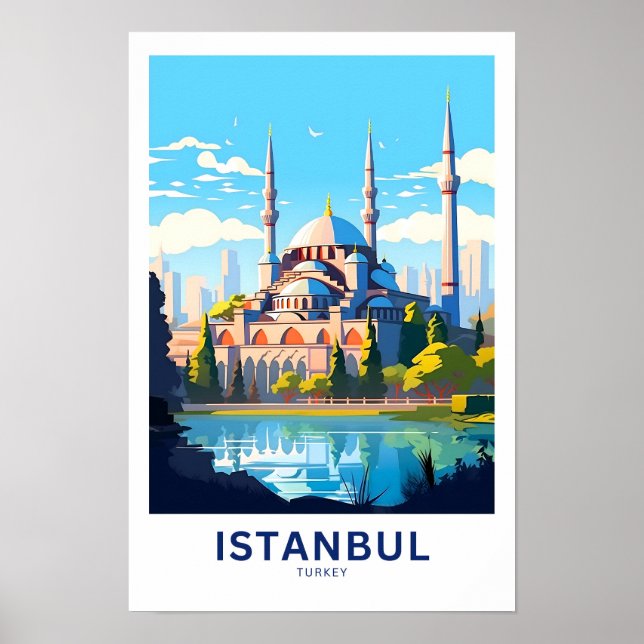 Impresión de viaje de Estambul Turquía (Frente)