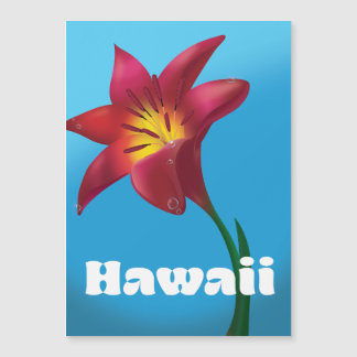 Impresión de viaje de flor de Hawái