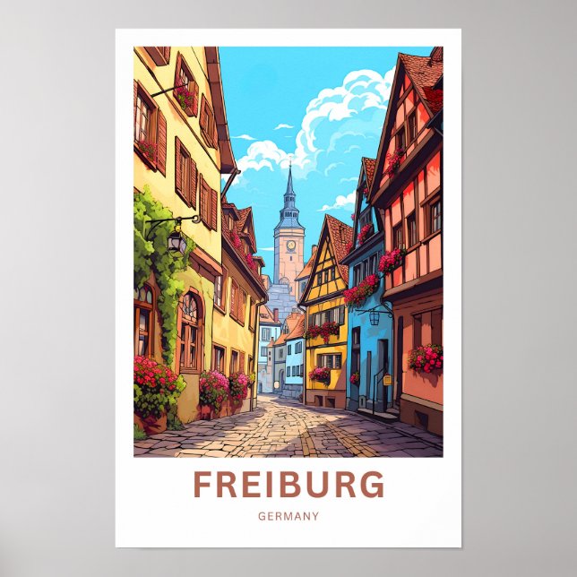 Impresión de viaje de Freiburg Alemania (Frente)