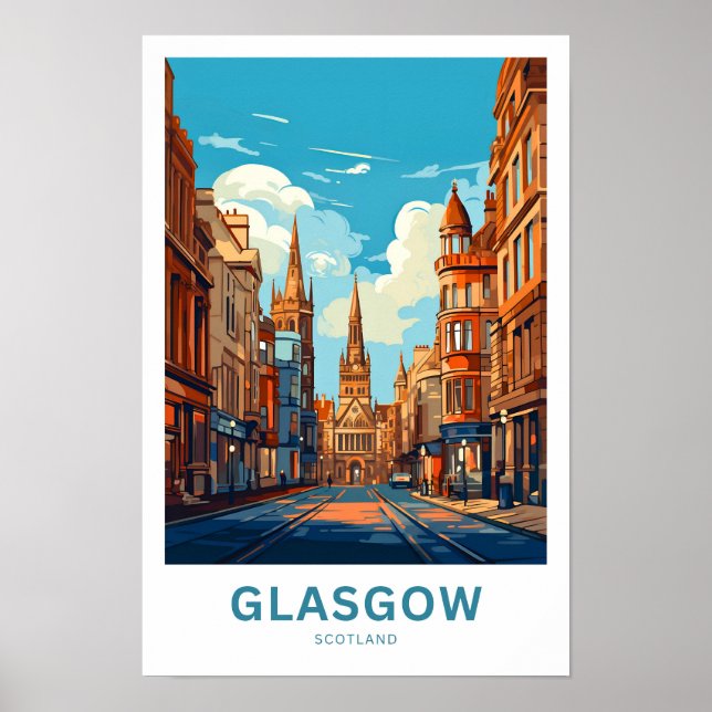 Impresión de viaje de Glasgow Scotland (Frente)