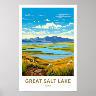 Impresión de viaje de Great Salt Lake Utah