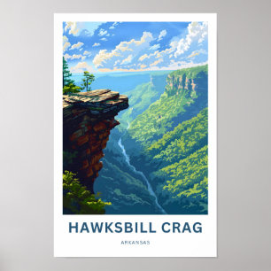 Impresión de viaje de Hawksbill Crag Arkansas