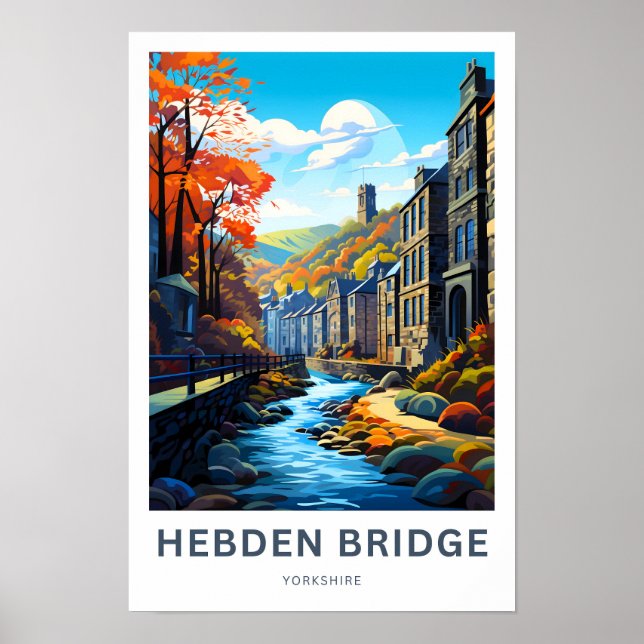 Impresión de viaje de Hebden Bridge Yorkshire (Frente)