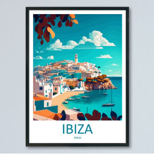 Impresión de viaje de Ibiza Arte de pared Colgante