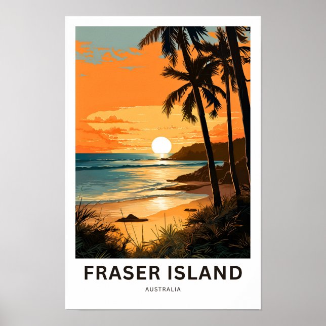 Impresión de viaje de Isla Fraser Australia (Frente)
