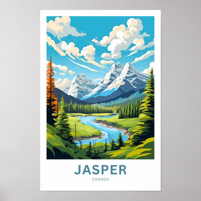 Impresión de viaje de Jasper Canadá (Frente)